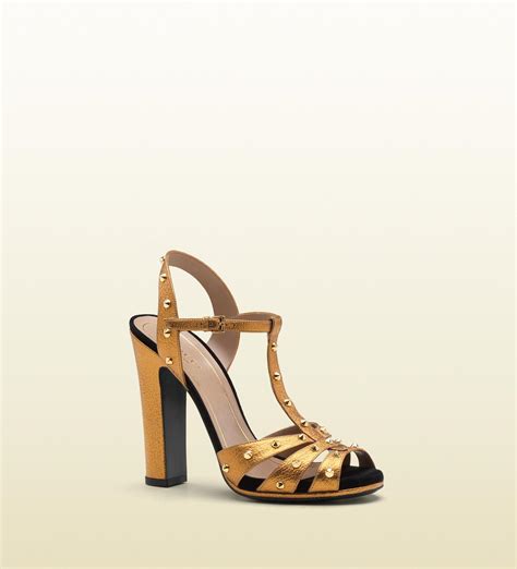 gucci shoes golden heels|high heels Gucci shoes.